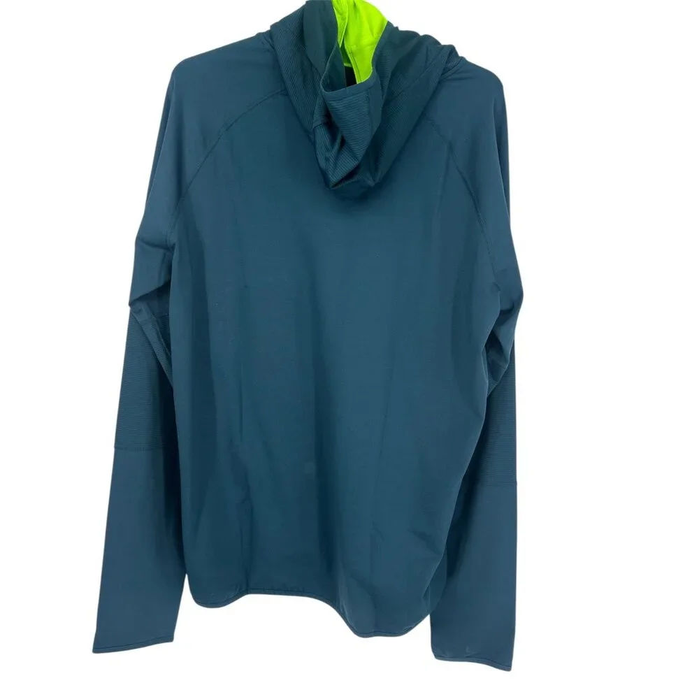 ❄️ Under Armour ColdGear Thermal Run Hoodie Teal Blue XL ❄️ - Picture 5 of 7